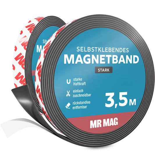 Selbstklebendes Magnetband - 3,5m - stark