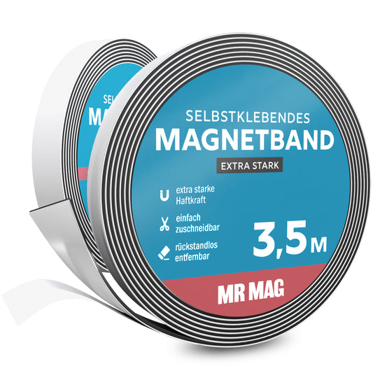 Selbstklebendes Magnetband - 3,5m - extra stark