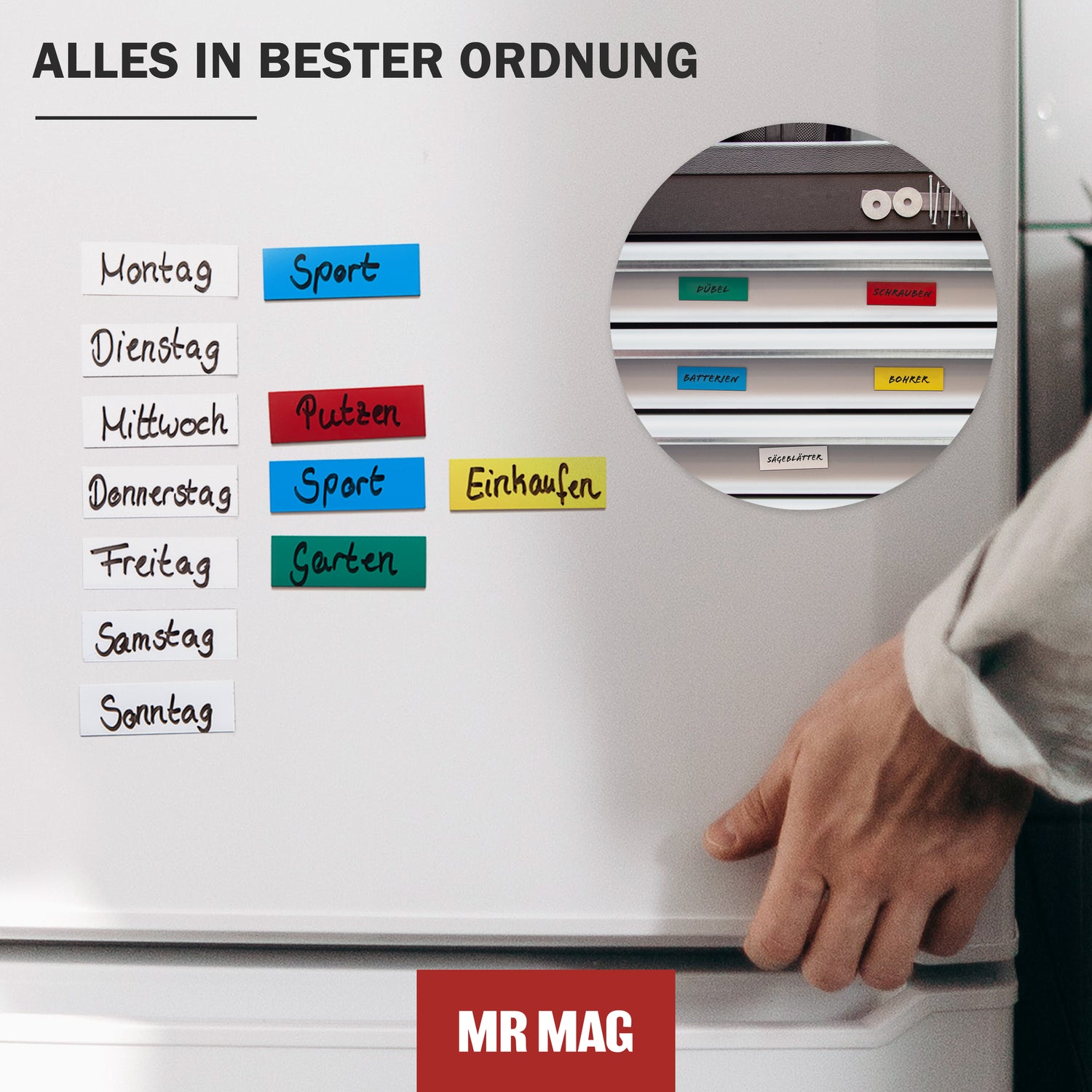 Magnetetiketten Magnetschilder beschreibbar 150 x 50 mm - Weiß ▻ magnethand Magnetetiketten Magnetschilder beschreibbar 150 x 50 mm - Weiß ▻ magnethand