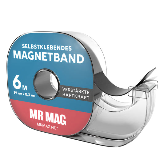 Selbstklebendes Magnetband im Spender - 6m